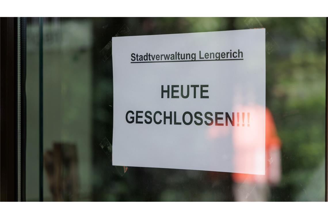 Das Rathaus blieb nach dem Großeinsatz für den Rest des Tages geschlossen.