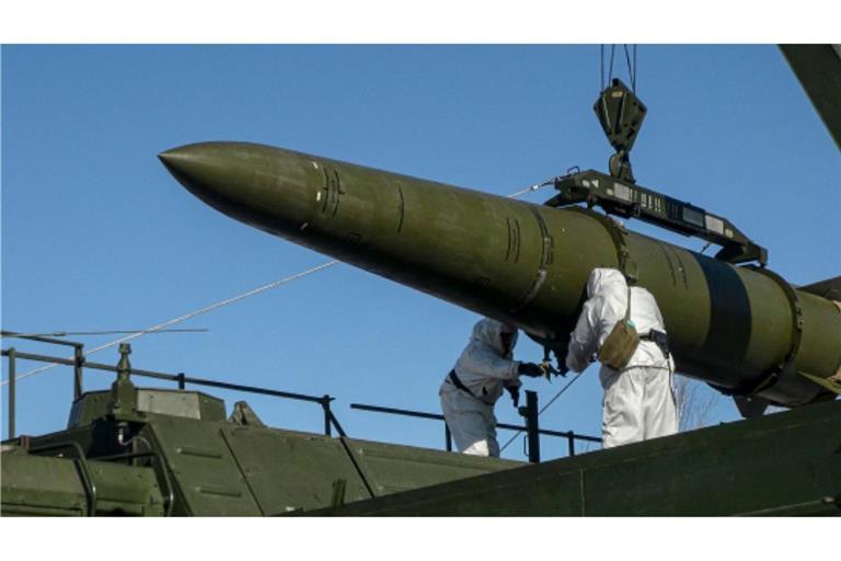Das russische Militär setzt immer wieder ballistische Raketen des Typs Iskander gegen Ziele in der Ukraine ein. (Archivbild)
