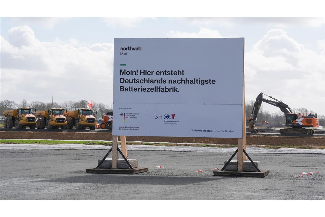 Northvolt-Krise: Für Bund und Land Millionen auf dem Spiel Das schwedische Unternehmen Northvolt, das eine Fabrik bei Heide errichtet, hat ein Sanierungsverfahren nach US-Insolvenzrecht beantragt. (Archivbild)