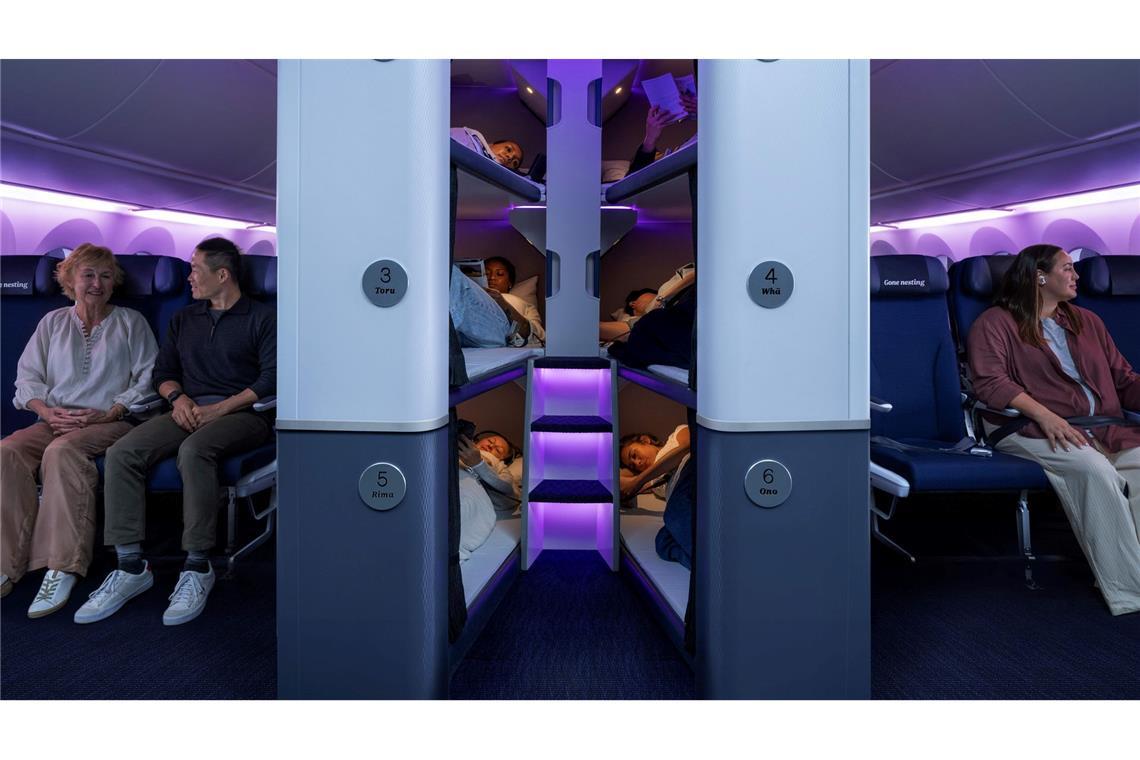 Das "Skynest" ermöglicht es auch in der Economy-Klasse, auf langen Stecken Schlaf zu finden.