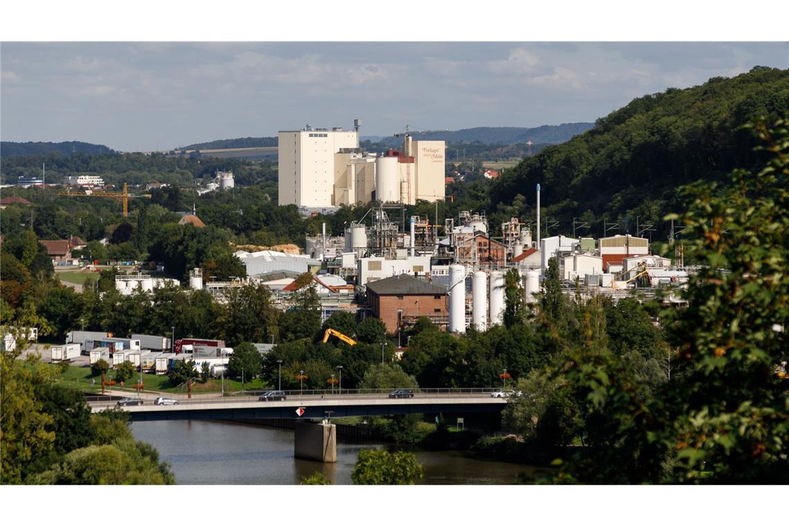 „Vergiftung des Neckars stoppen“: Umwelthilfe geht gegen Chemiekonzern vor Das Solvay-Werk in Bad Wimpfen. Der Neckar ist nur einen Steinwurf entfernt.
