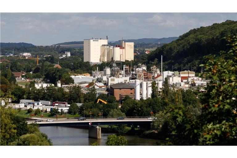 Das Solvay-Werk in Bad Wimpfen. Der Neckar ist nur einen Steinwurf entfernt.