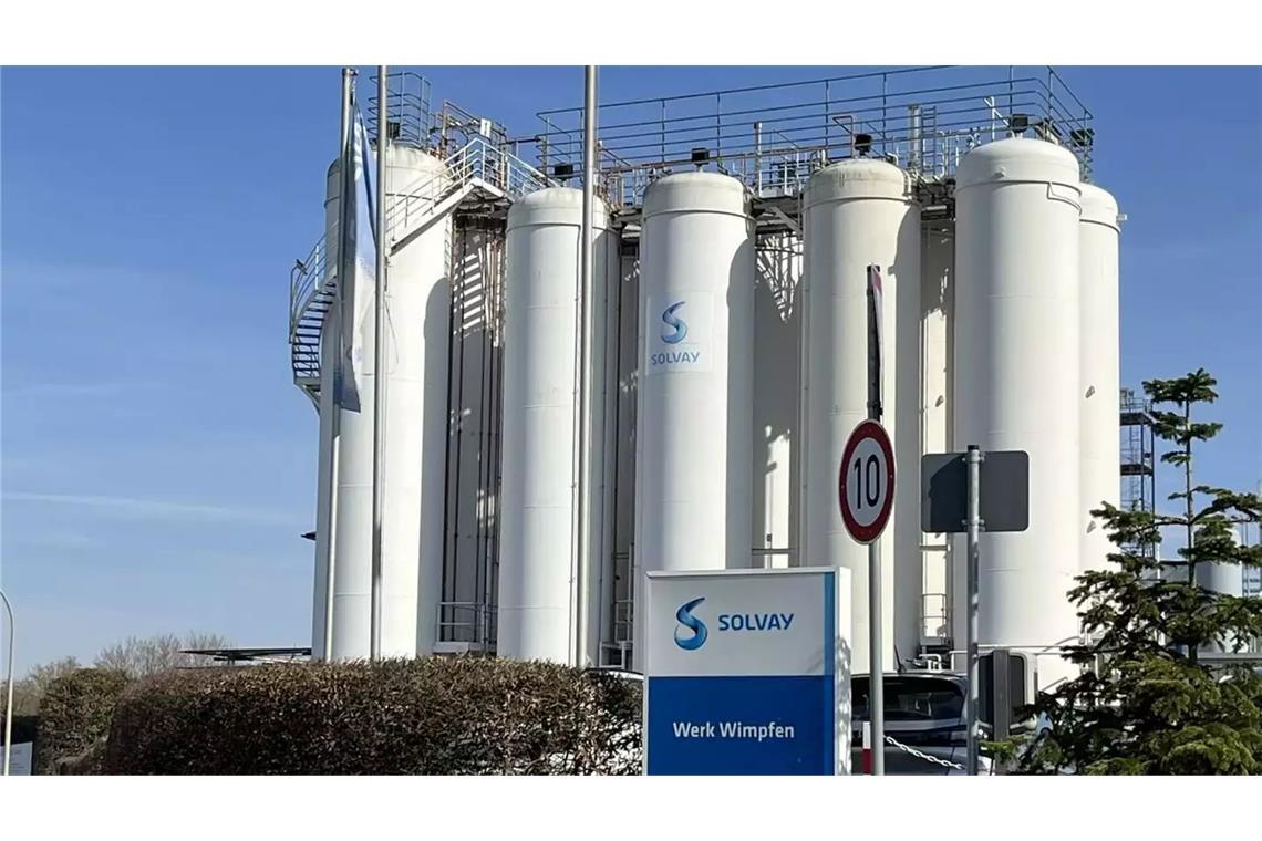 Gift im Neckar: Solvay stoppt Produktion Das Solvay-Werk in Bad Wimpfen steht nur wenige hundert Meter vom Neckar entfernt.