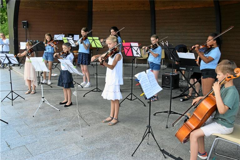 Das Streichensemble Paganinos meistert seinen ersten Auftritt mit Bravour. Foto: Elisabeth Klaper