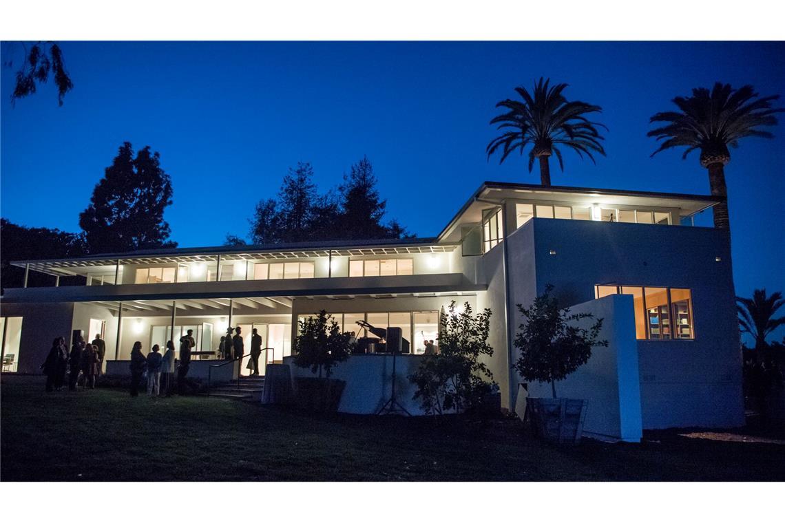 Villa Aurora und Mann-Haus noch Monate nicht nutzbar Das Thomas Mann Haus in Los Angeles bei seiner Eröffnung 2018, nachdem es die Bundesrepublik gekauft hatte. (Foto Archiv)
