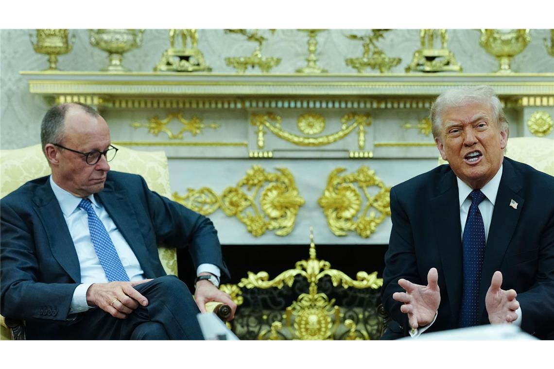 Das Verhältnis zwischen Kanzler Merz und US-Präsident Trump galt lange als gut, nun werden die Töne schärfer (Archivbild).