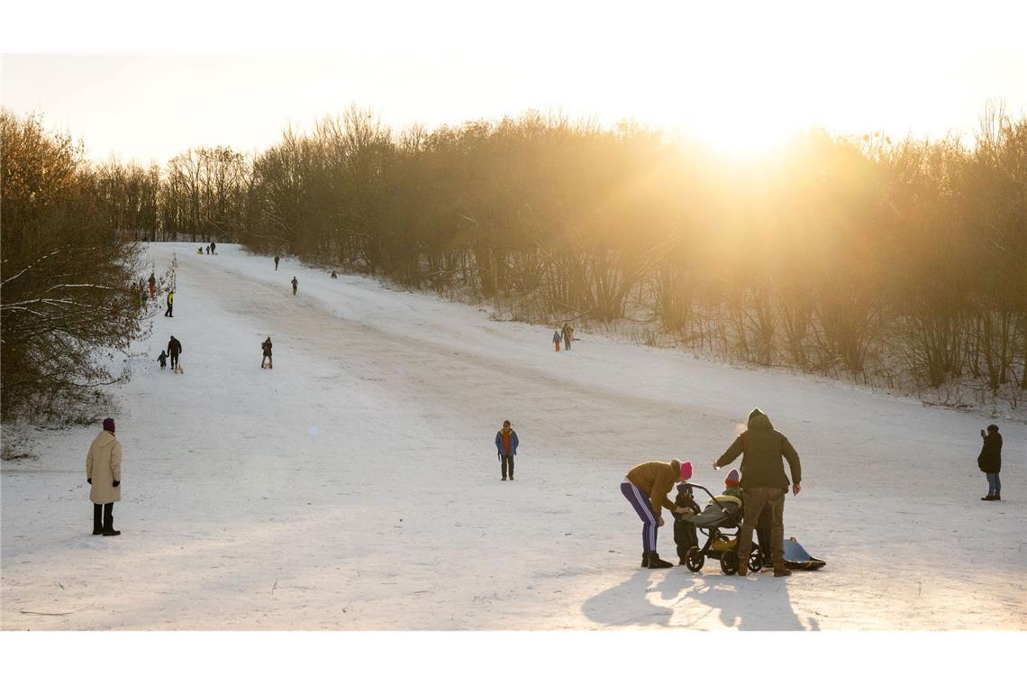 Das Winterwetter hat auch schöne Seiten - wie hier am Teufelsberg in Berlin.
