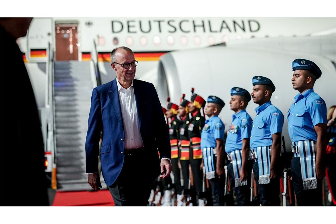 Modi empfängt Merz in Gandhi-Gedenkstätte