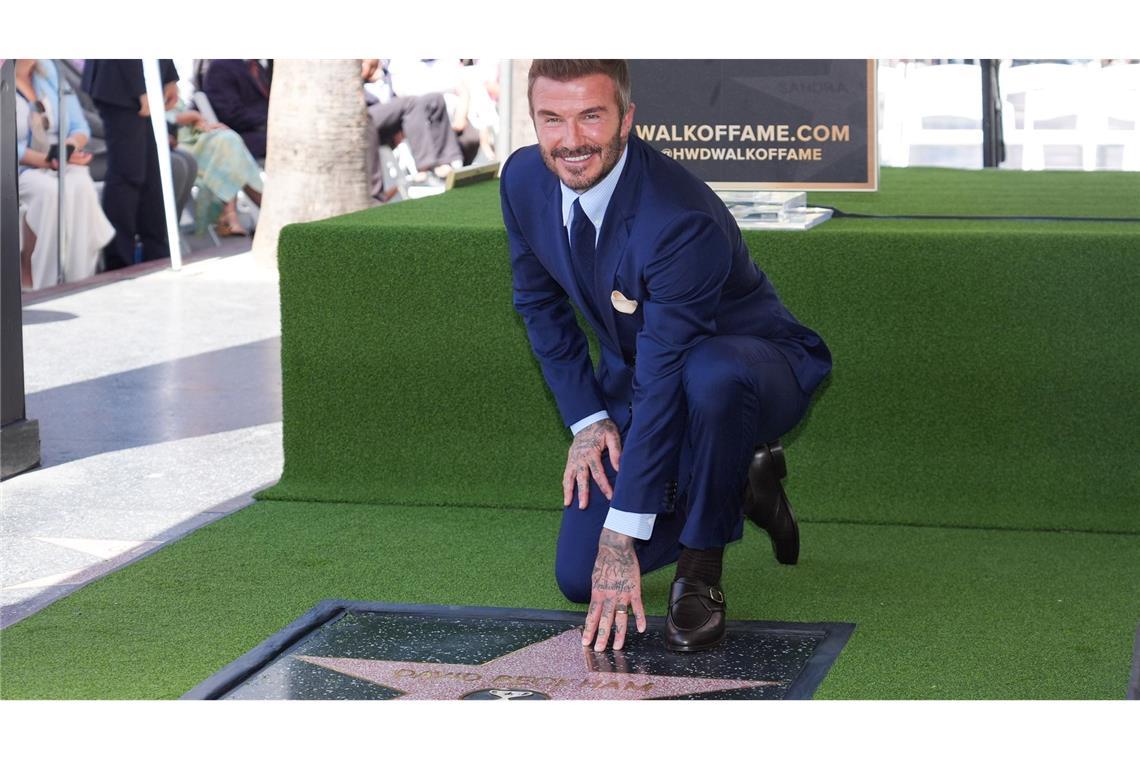 David Beckham freute sich über seinen Stern.