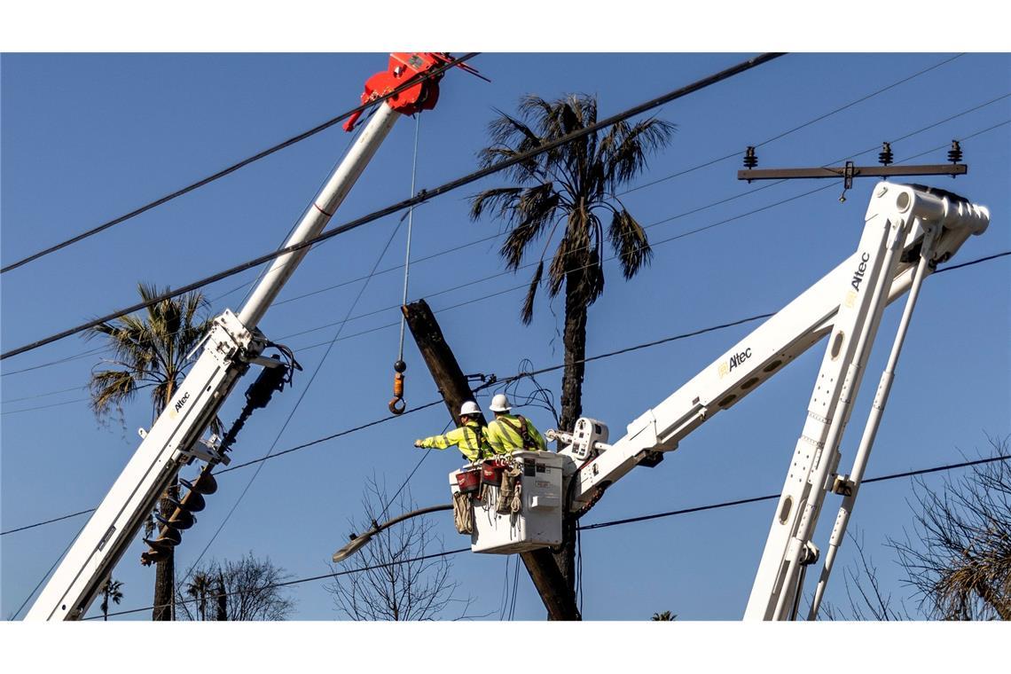 Nach tödlichen Bränden in L.A.: Klage gegen Stromversorger Defekte Stromleitungen können Brände auslösen. (Archivbild)