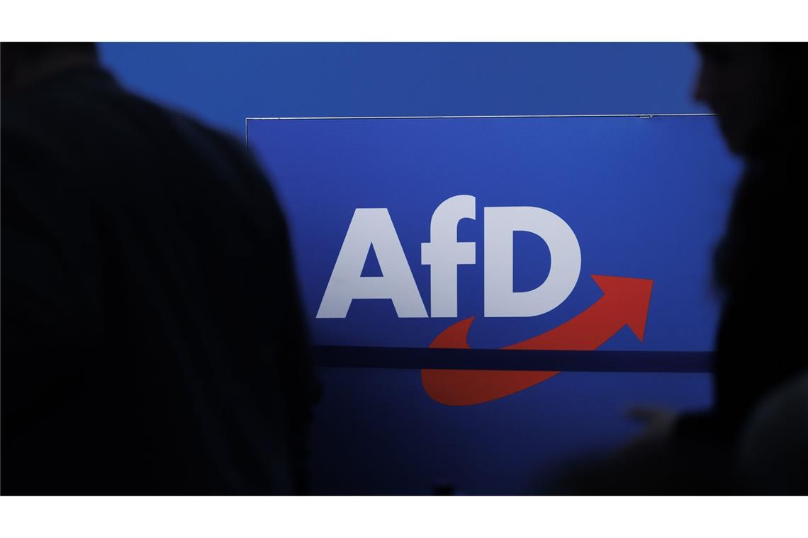 Wird völkisches Denken jetzt salonfähig? Delegierte gehen vor dem Parteilogo bei dem AfD-Bundesparteitag in Magdeburg (Archivbild).