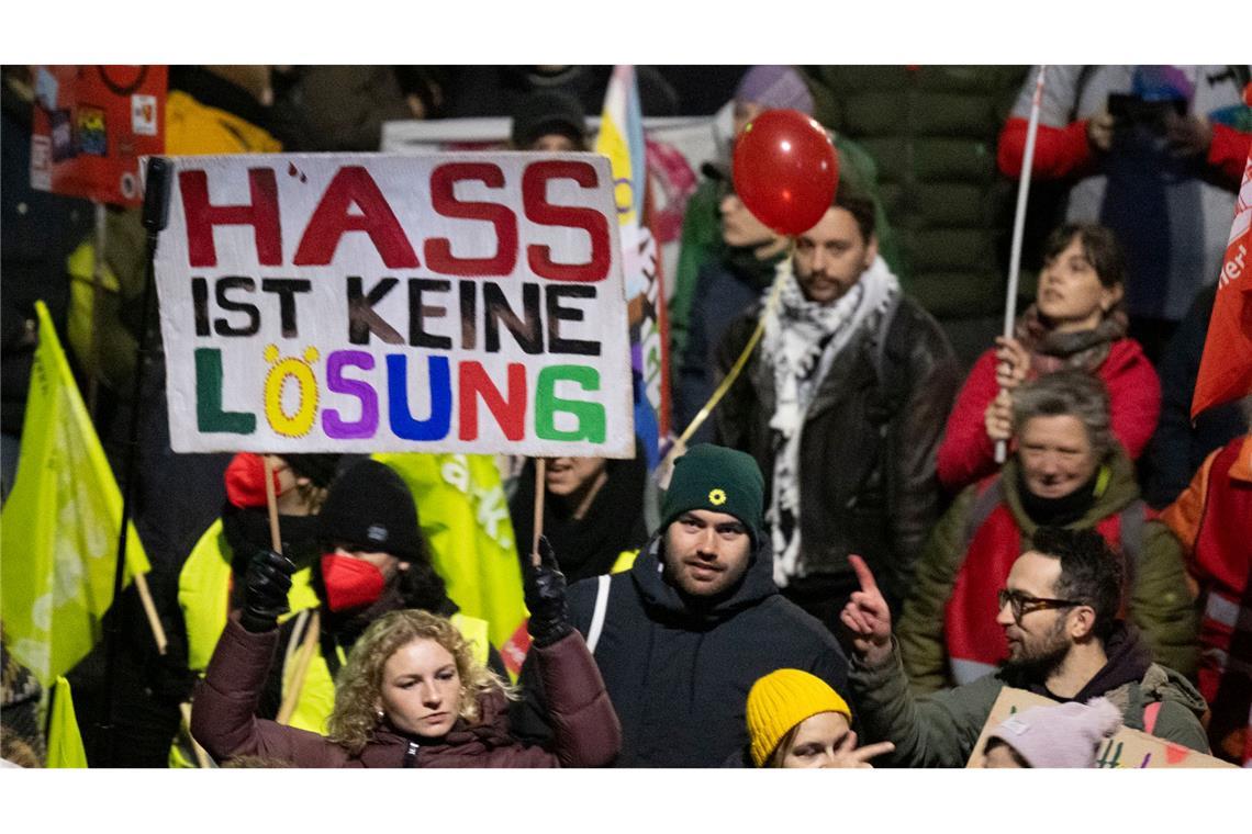 Demo gegen neue AfD-Jugendorganisation in Gießen.