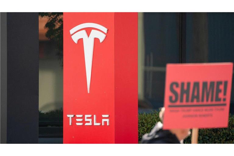 Demo in Seattle: Immer wieder kommt es zu Protesten gegen Tesla und Firmenchef Elon Musk.