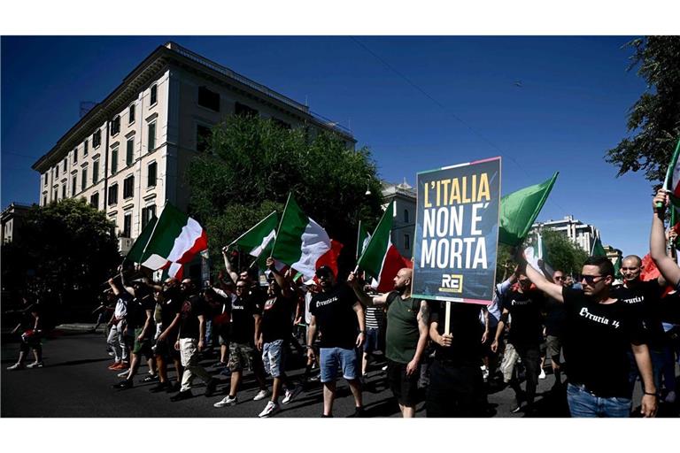 Demonstranten in Rom.