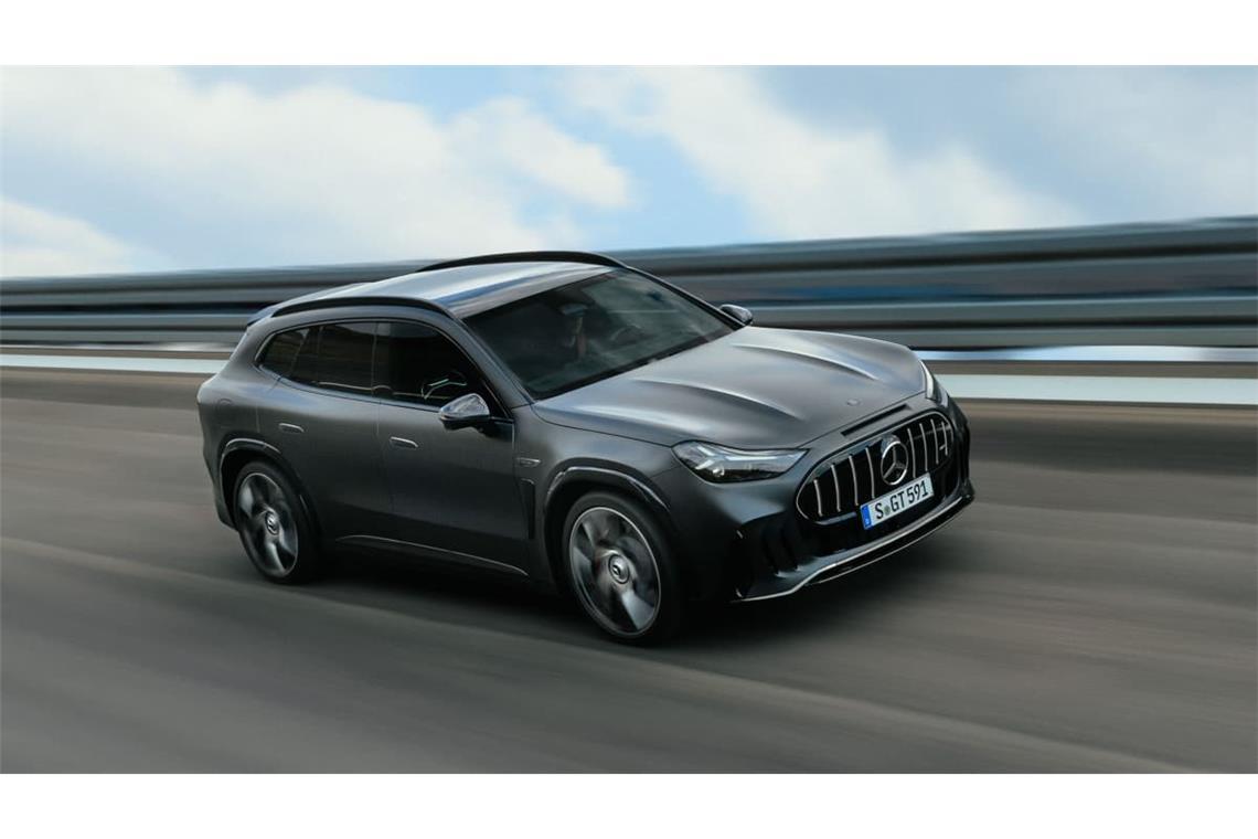 Den neuen Mercedes-AMG GT SUV wird es in drei Varianten geben. Die beiden Top-End-Modelle (AMG GT 63 und AM GT 55; hier im Bild) haben einen Axial-Fluss-Motor, die niedriger -motorisierte (AMG GT 53) hat einen Radialfluss-Motor.