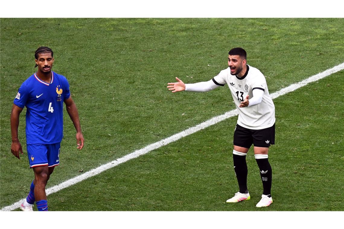 Nagelsmann denkt weiter groß: "Durchmarschieren" zur WM Deniz Undav (r) trifft - doch nach Videobeweis gilt sein Tor zum 1:1 nicht.