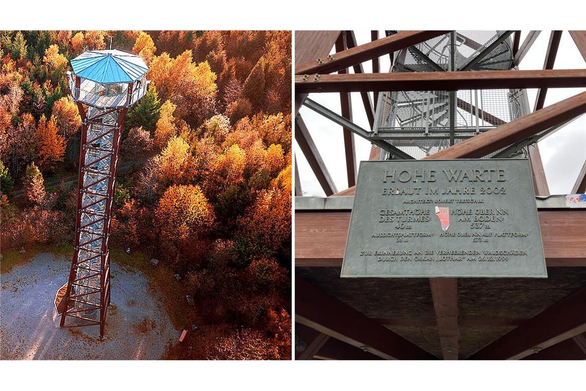 Anwohner entdeckten Risse in Pforzheimer Turm schon vor einem Jahr Der 40 Meter hohe Aussichtsturm wurde im Jahr 2002 erbaut, doch die Holzkonstruktion ist laut der Stadt Pforzheim nicht „auf Dauerhaftigkeit ausgelegt“.