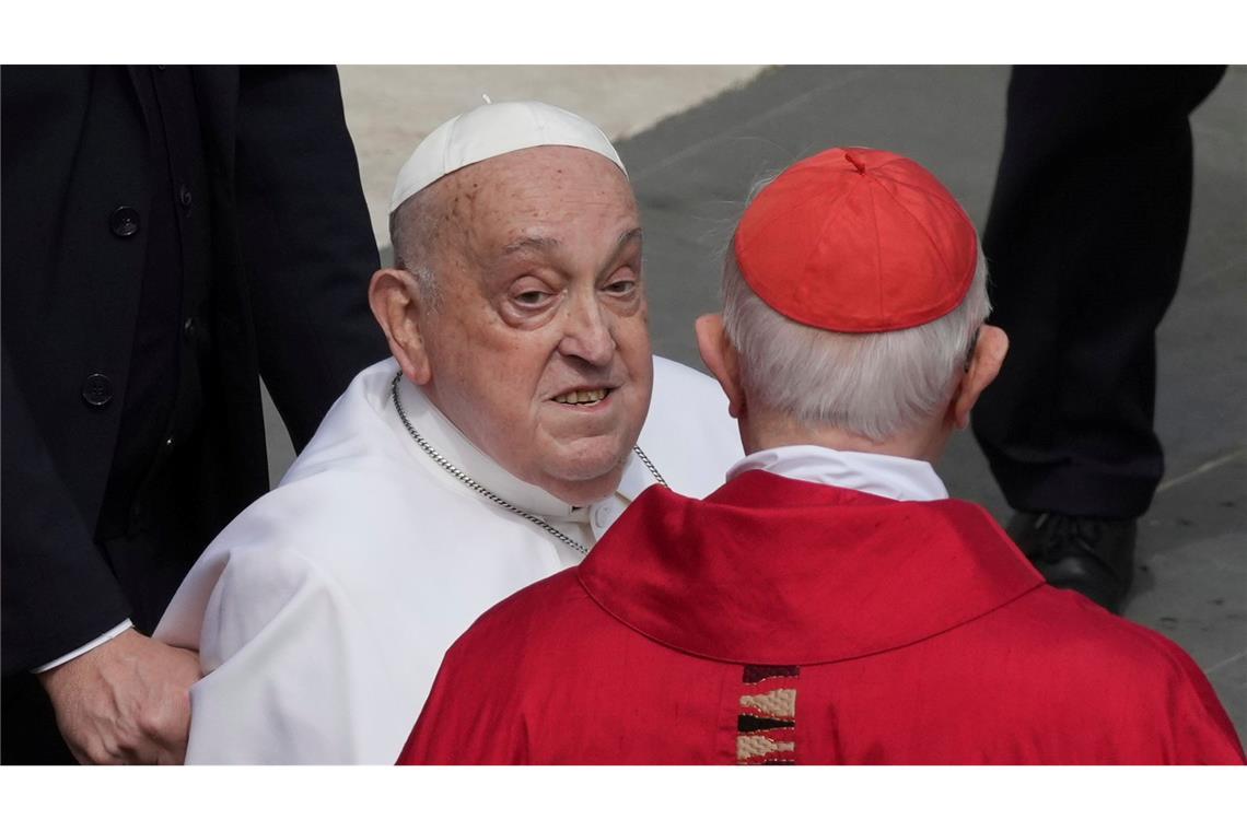 Papst vor ungewöhnlichen Ostern Der 88-Jährige wirkt weiterhin angeschlagen. (Foto: Archiv)