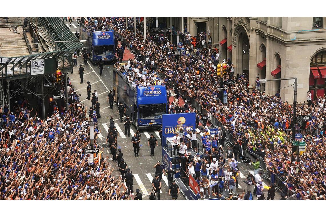 NBA-Meister Knicks in New York mit Konfetti-Parade gefeiert