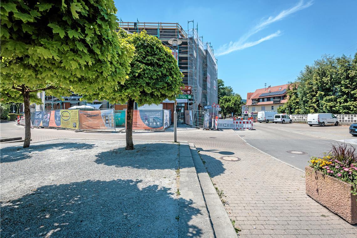Der Beginn der Einbahnstraßenregelung im Bereich Karlstraße/Nägelestraße wird um rund 50 Meter bis zum Ende des Parkplatzes gegenüber dem Volksbankgebäude verschoben. Das müssen Autofahrer, die von der Karlstraße in Richtung Ochsenkreuzung fahren, künftig wieder beachten. Foto: Stefan Bossow