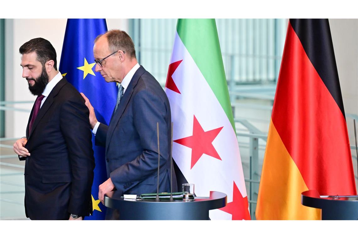 Der Besuch von Syriens Übergangspräsident Al-Scharaa in Berlin stieß nicht nur bei Angehörigen syrischer Minderheiten auf Kritik. (Archivfoto)