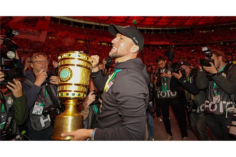 Der bisherige Höhepunkt der Ära Sebastian Hoeneß beim VfB: der Pokalsieg in Berlin am 24. Mai 2025