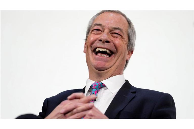 Der britische Brexit-Vorkämpfer Nigel Farage darf sich über eine gute Wahlnacht für seine Partei Reform UK freuen. (Archivfoto)