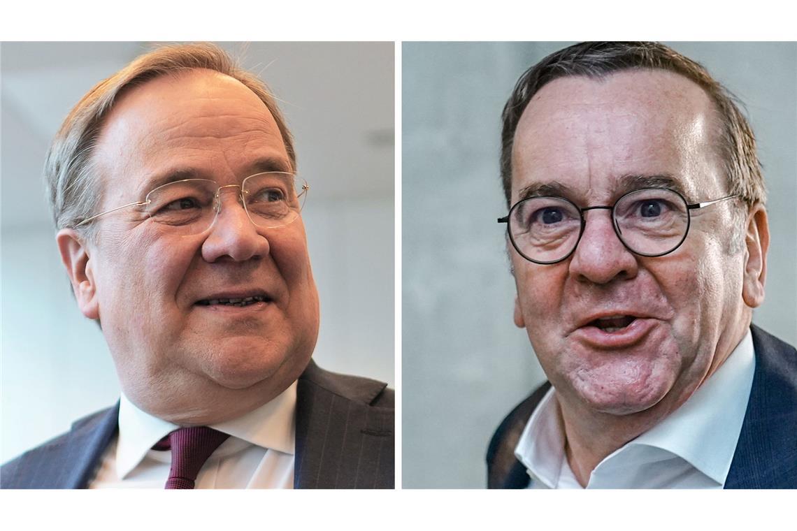 Laschet: Werde ständig mit Pistorius verwechselt Der CDU-Politiker Armin Laschet wird nach eigenen Angaben immer wieder mal mit dem gleichaltrigen Verteidigungsminister Boris Pistorius (SPD) verwechselt. (Fotos Archiv)