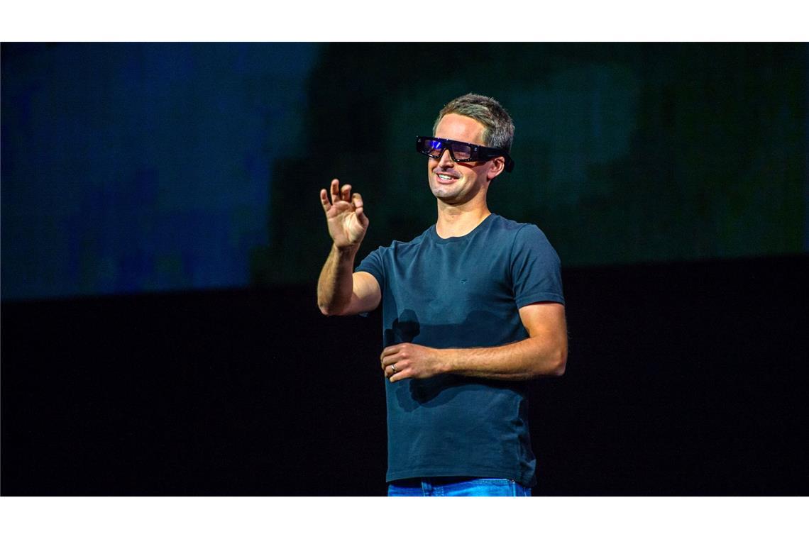 Der Chef des Snapchat-Betreibers Snap, Evan Spiegel, demonstrierte Vorläufer der heutigen Specs bereits in den vergangenen Jahren. (Archivbild)