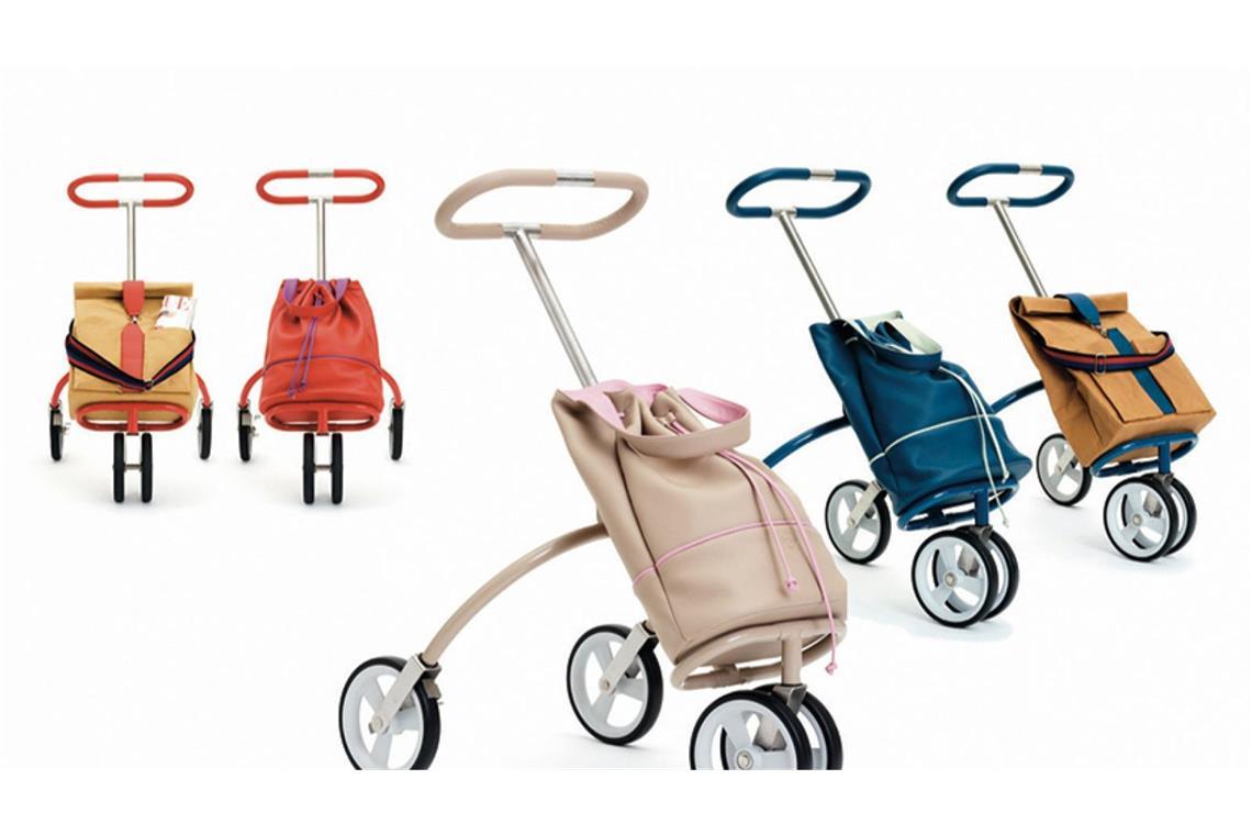 Das sind die besten Design-Ideen des Jahres 2024 Der Citycaddy ist Gehhilfe und Rollwagen zugleich. Hochwertige Materialien und eine attraktive Gestaltung sollen ein positives Altersbild fördern.
