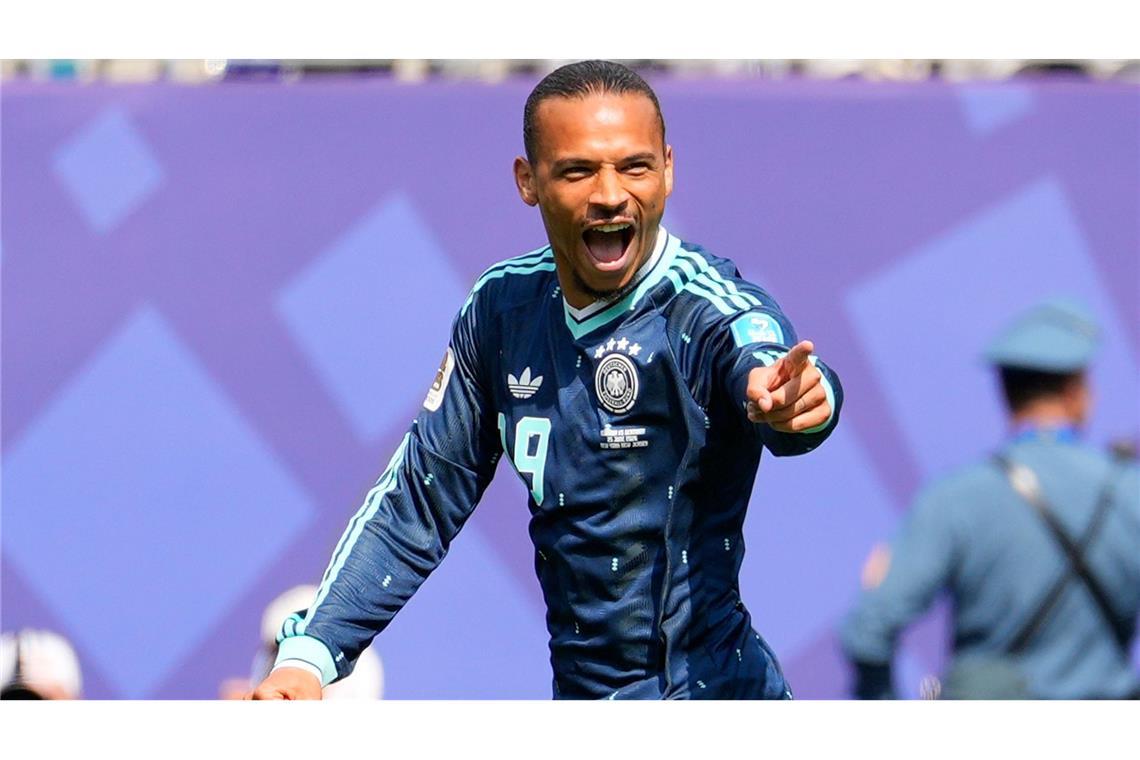 Der einzige deutsche Glücksmoment. Leroy Sané jubelt nach seinem ersten Turniertor überhaupt.