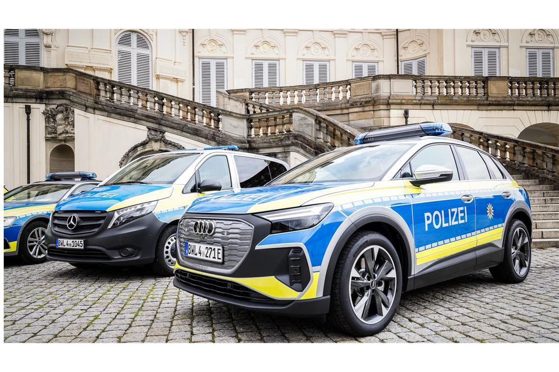 Stuttgarter Polizei testet ab sofort neue E-Audis – X-Nutzer reagieren skeptisch Der eletrische Audi Q4 e-tron als neues Einsatzfahrzeug der Landespolizei wurde im Juli präsentiert und fährt nun ab sofort im Stadtverkehr. (Archivbild)