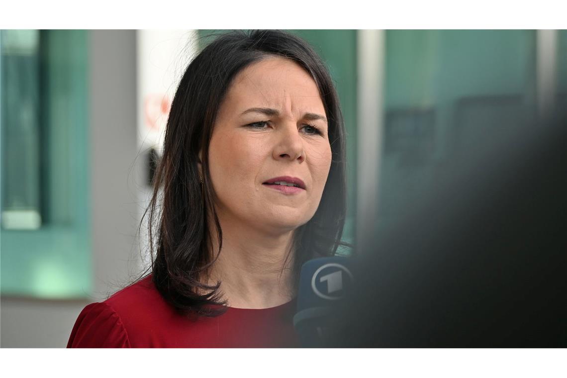 Jetzt auch noch Zölle: Nato ringt um Umgang mit Trump Der europäischen Sicherheitspfeiler müsse weiter ausgebaut werden, sagt die geschäftsführende Außenministerin Annalena Baerbock.