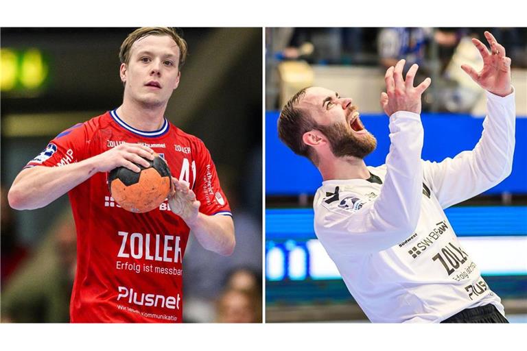 Der Ex-Göppinger Linksaußen Till Hermann bleibt der SG BBM erhalten, Frederik Genz (re.) verlässt den Club.