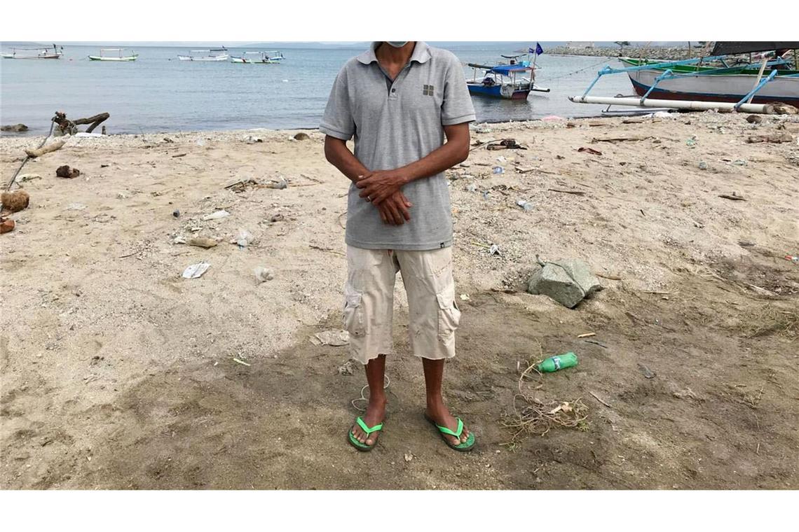 Krokodil gegen Mensch in Indonesien Der Fischer Jamal hat vor vier Jahren einen Krokodilangriff nur knapp überlebt.