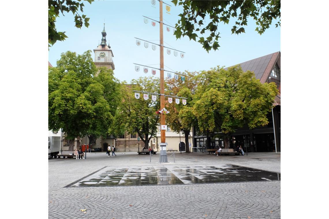 Brunnen auf Marktplatz defekt Der Fontänenbrunnen auf dem Marktplatz: seit diesem Frühjahr außer Betrieb.