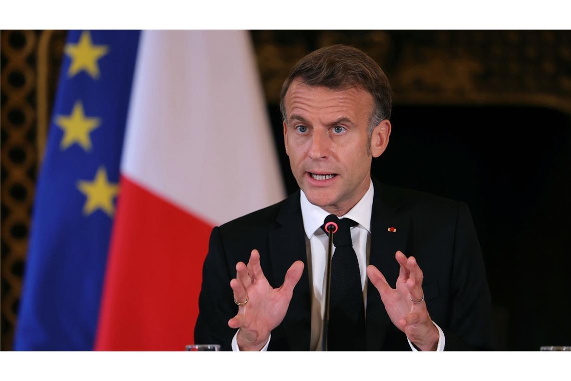 Élysée-Palast: Macron reist Montag zu Gaza-Gipfel Der französische Präsident reist am Montag zum Gaza-Gipfel nach Ägypten. (Archivbild)
