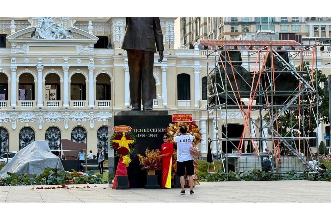 50 Jahre Ende des Vietnamkriegs: Riesige Feiern geplant Der frühere Präsident Ho Chi Minh ist allgegenwärtig.