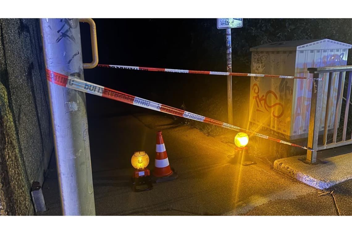 Der Fuß- und Radweg entlang der Blau ist gesperrt.
