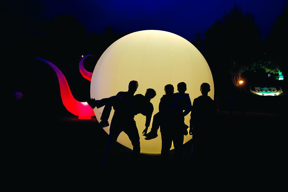 Stadt feiert und empfängt europäische Gäste Der illuminierte Stadtgarten am Abend ab 21.30 Uhr ist eine der Attraktionen beim Fest. Auch ein großes Feuerwerk als Schlusspunkt wird es wieder geben. Archivfoto: Jörg Fiedler