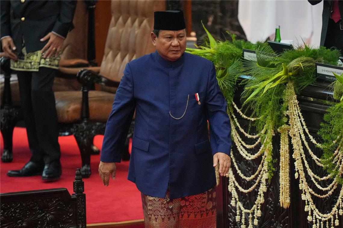 Der indonesische Präsident Prabowo Subianto.