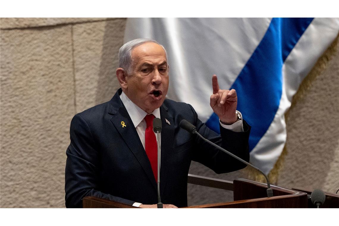 Weltstrafgericht erlässt Haftbefehl gegen Netanjahu Der Internationale Strafgerichtshof hat Haftbefehl gegen Israels Regierungschef Benjamin Netanjahu wegen mutmaßlicher Kriegsverbrechen im Gaza-Krieg erlassen (Archivbild).