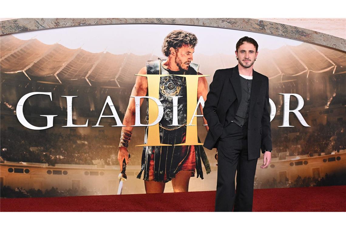 Paul Mescal, Denzel Washington & Co. auf dem roten Teppich Der irische Schauspieler Paul Mescal spielt die Hauptrolle des Lucius Verus in „Gladiator II“.