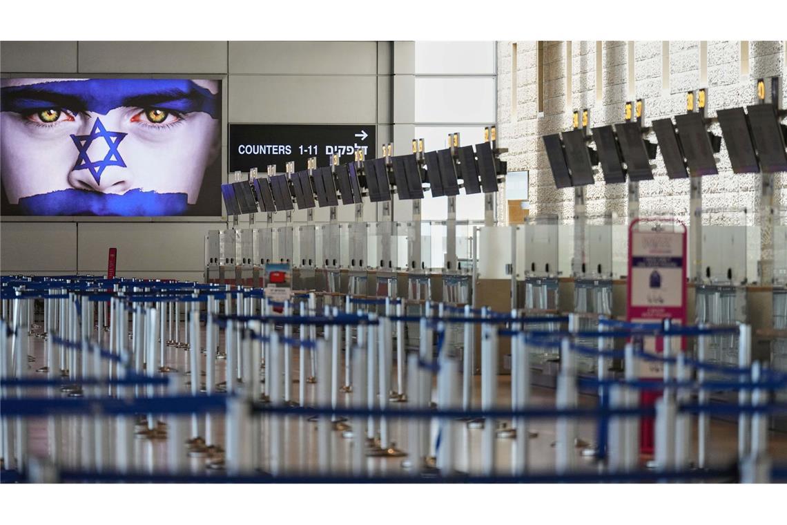 Der israelische Ben-Gurion-Flughafen bei Tel Aviv ist leer.
