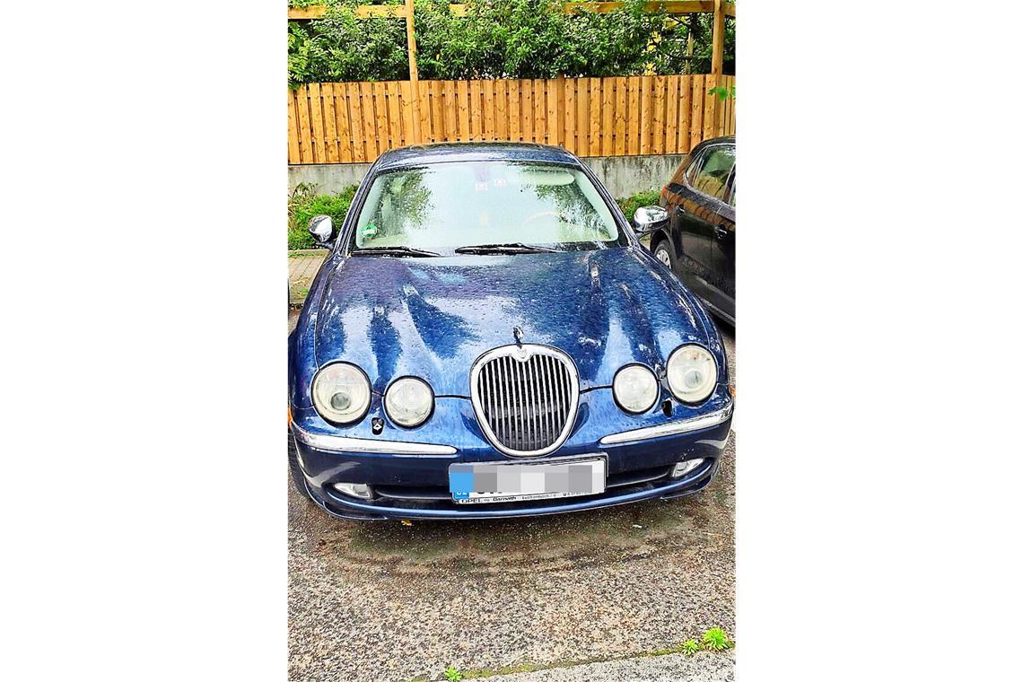 Am Straßenrand steht ein einsamer Jaguar Der Jaguar stört die Anwohnenden – er belegt einen Parkplatz.