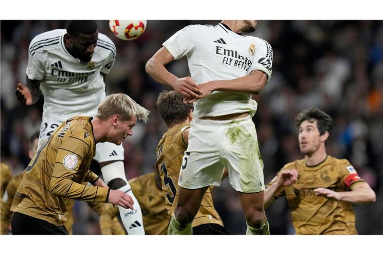 Der Kopfball zum Finale: Rüdiger erzielt für Real das entscheidende Tor.