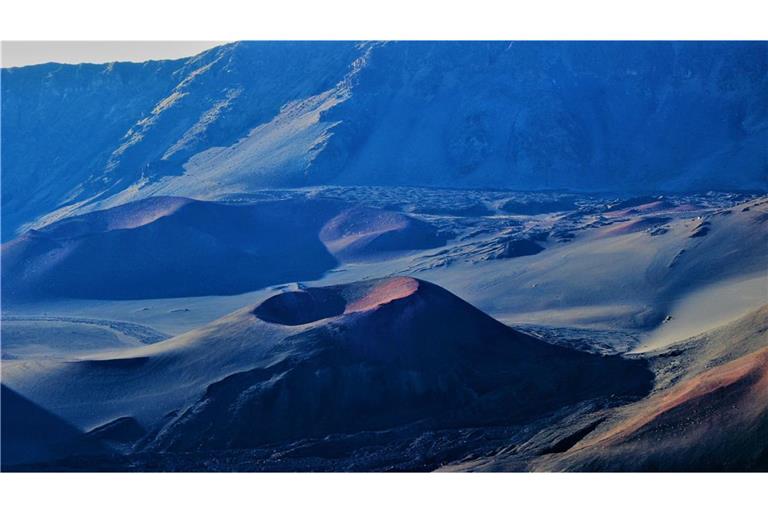 Der Krater des Mount Haleakalā auf Hawaii: Eine Landschaft, die an die Urzeit der frühen Erde erinnern könnte.