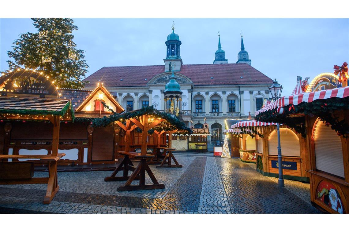 Der Magdeburger Weihnachtsmarkt blieb für einen Tag geschlossen.