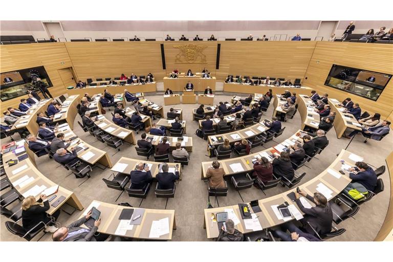 Der Plenarsaal des Landtags in Stuttgart. (Archivbild)