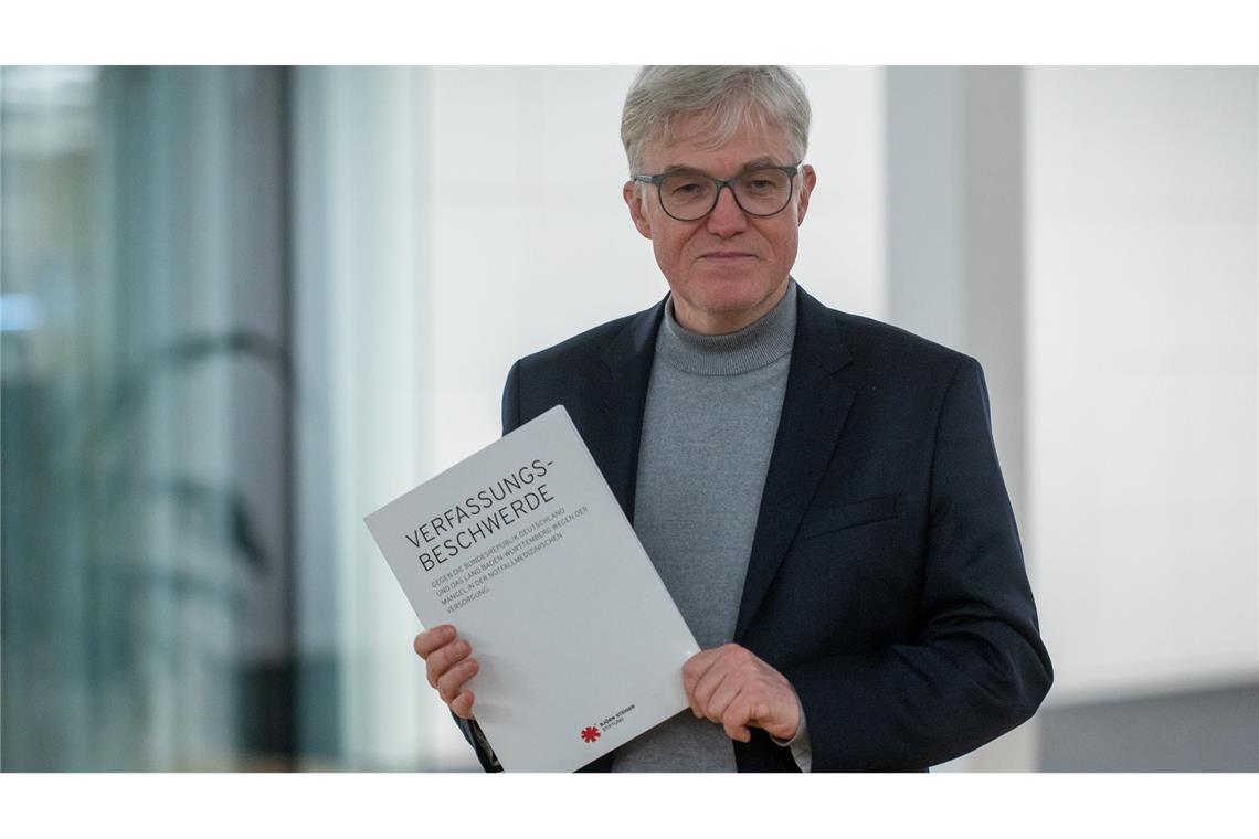 Verfassungsbeschwerde gegen Mängel im Rettungsdienst Der Präsident der Björn Steiger Stiftung, Pierre-Enric Steiger.